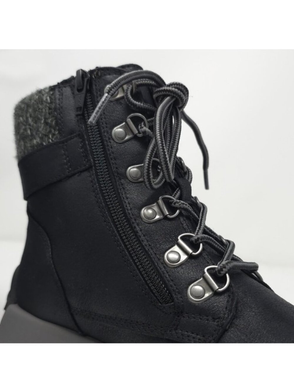 CLIFFS BY WHITE MOUNTAIN Cushioned Lace Up City Hiker Sneaker Boot Black 7.5M - Picture 10 of 11